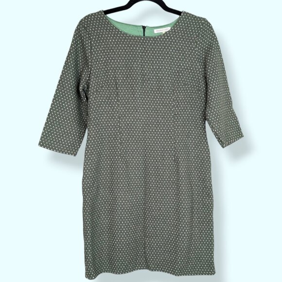 NWT Drama Queen Green & White Knit 3/4 Sleeve Dress - Picture 5 of 7